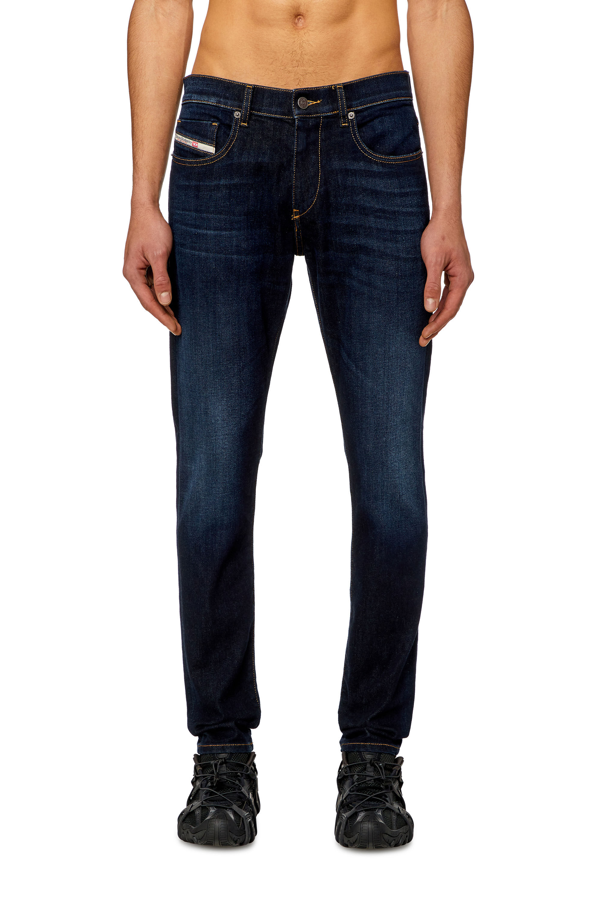 Diesel - Man's Slim Jeans 2019 D-Strukt 009ZS, Dark Blue - 3