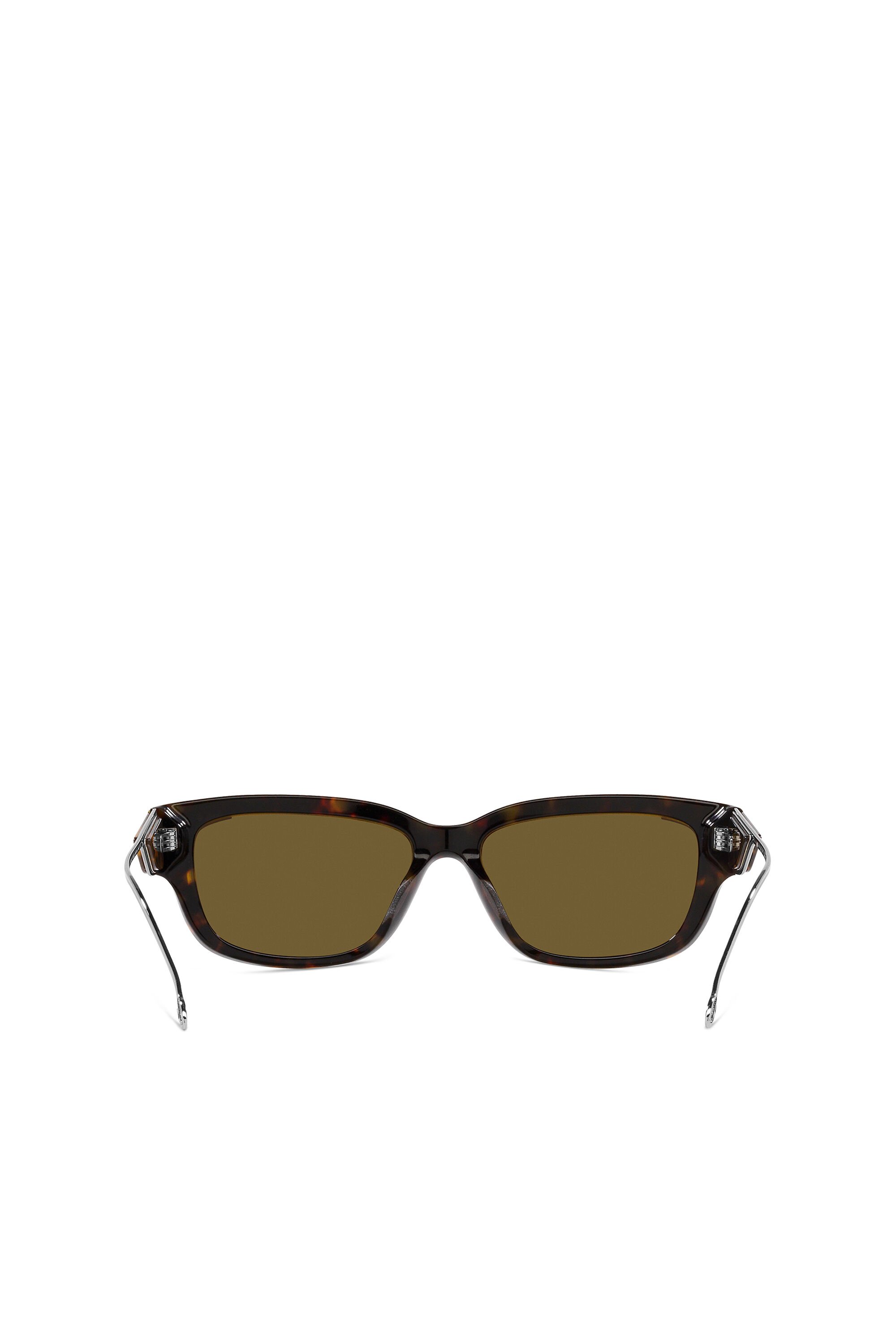 Diesel - 0DL2002 SIZE 56, Unisex's Rectangle sunglasses in Brown/Black - 3