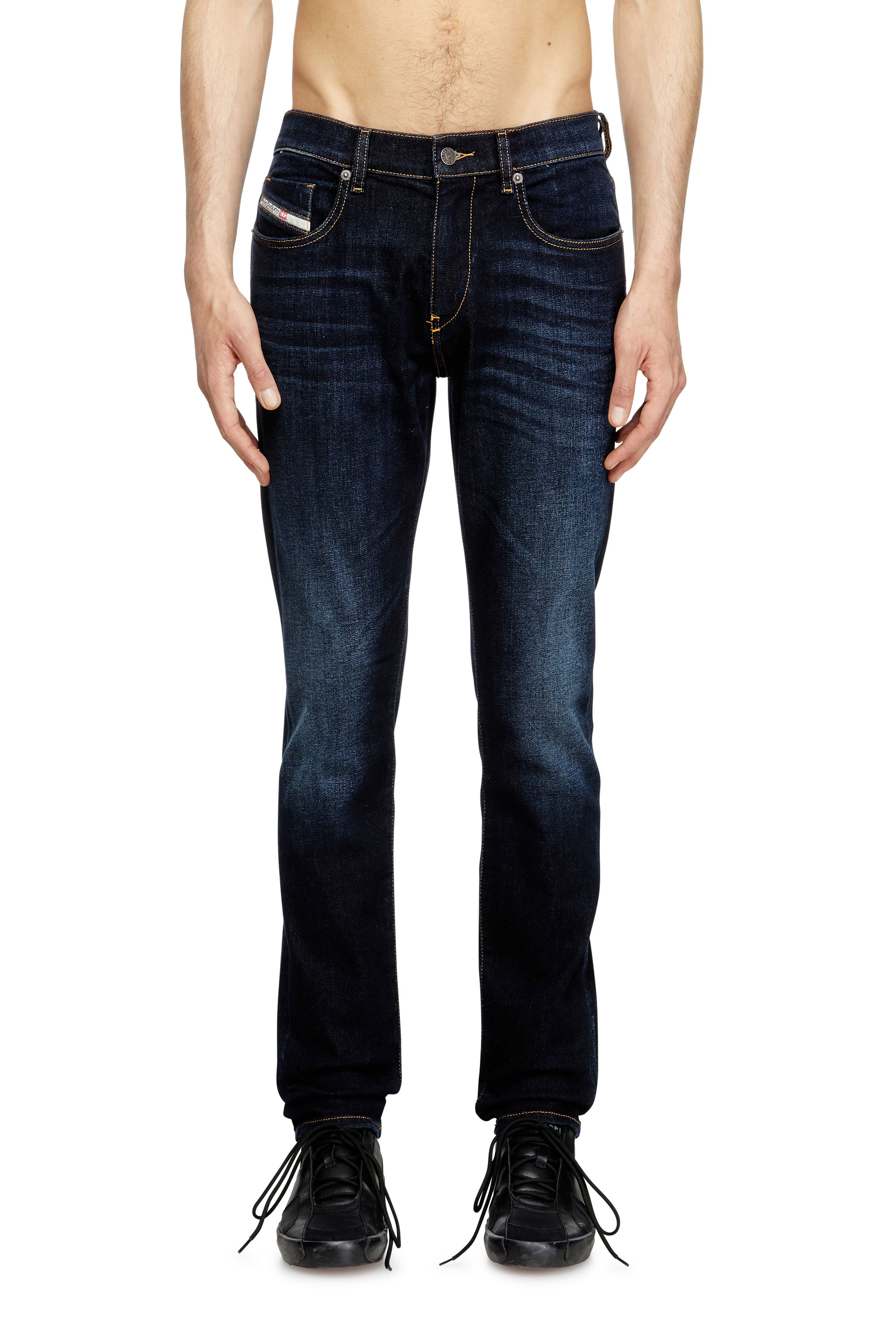 Diesel - Man's Slim Jeans 2019 D-Strukt 009ZS, Dark Blue - 2